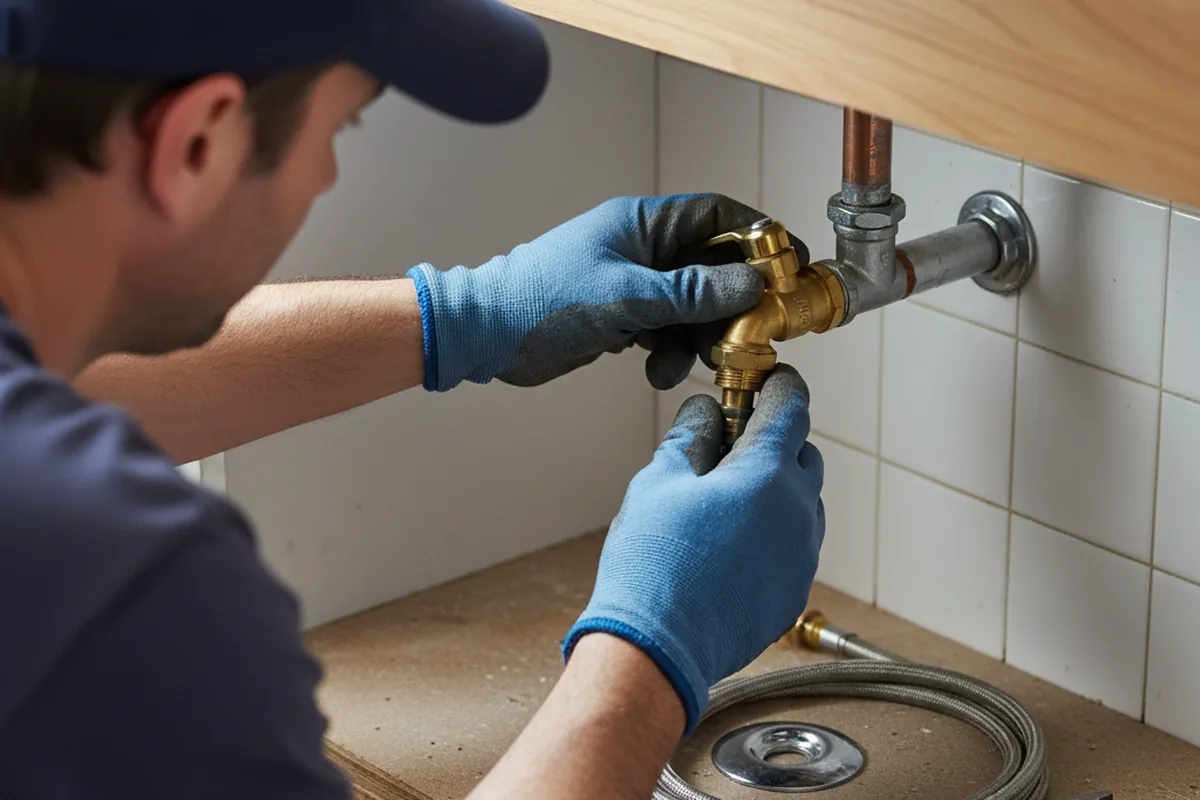 Shutoff valve and fitting work during Emergency Plumbing in Menan